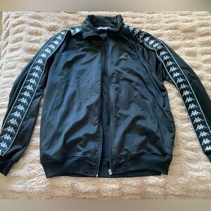 Vintage Kappa Zip Up Hoodie Black